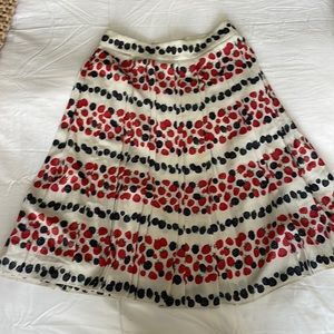 J Crew Pleated Skirt in Berry